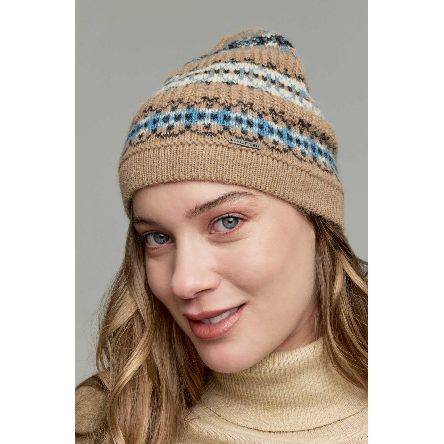 Alpaka Mütze YOKE aus 100% Baby Alpaka : Farbe / Gr - mandolina-XXC0003