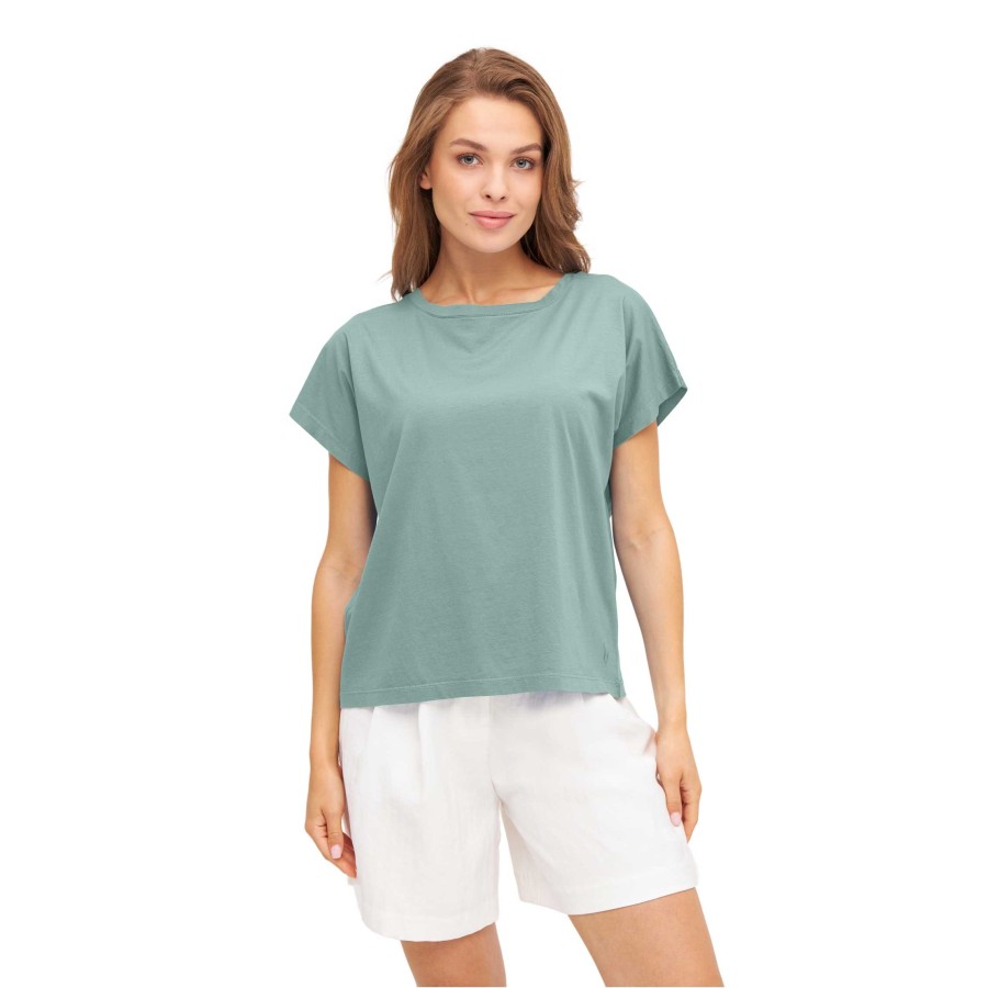 T-Shirt BOXY aus Bio-Pima-Baumwolle : Farbe / Gr - andengrün