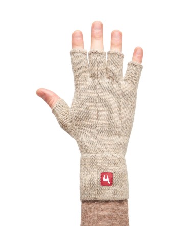 Alpaka Handschuhe HALBFINGER aus 100% Baby Alpaka