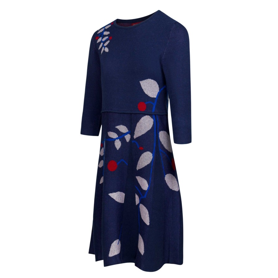 Alpaka Kleid BELLA mit Royal Alpaka : Farbe / Gr - blau