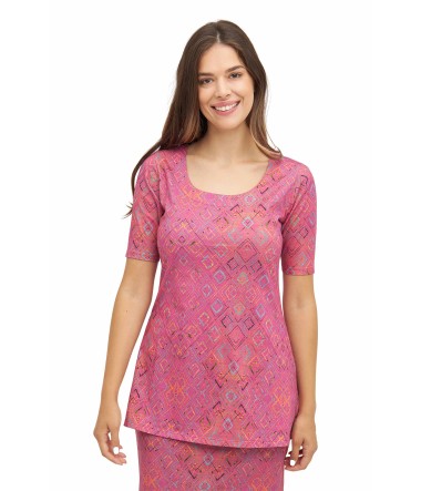 SELINA Tunika-Shirt aus 100% Bio-Pima-Baumwolle