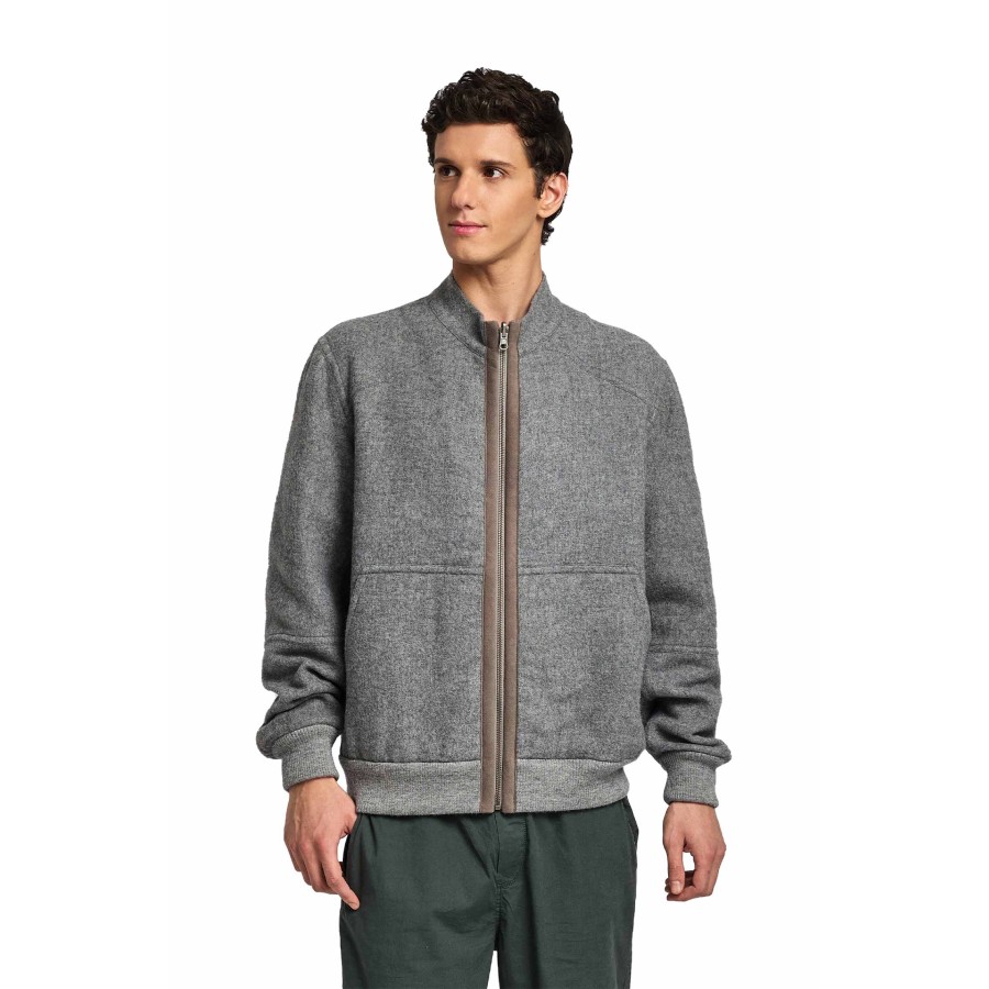 Alpaka Jacke WALKER aus Baby Alpaka & Wolle : Farbe / Gr - nuage-XXC0007