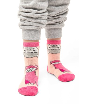 Kinder ABS Söckchen mit Alpakas : Farbe / Gr - pink