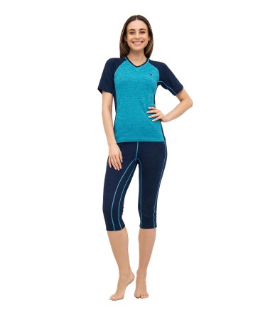 ANDEN ACTIVE Damen 3/4 Thermo Hose mit Premium Baby...
