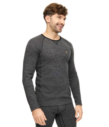 ANDEN ACTIVE Herren Thermo Shirt mit Premium Baby Alpaka : Farbe / Gr - anthrazit