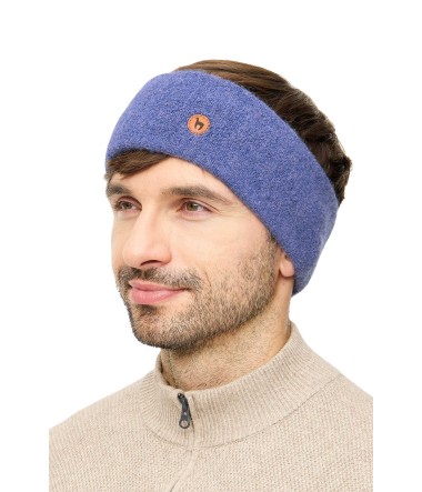 Alpaka Stirnband STRETCH aus 96% Baby Alpaka : Farbe / Gr - kornblume