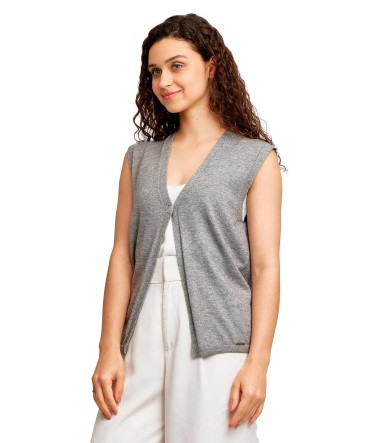 Alpaka Weste WATERDROP aus Baby Alpaka Eco & Bio-Baumwolle : Farbe / Gr - paloma-09A0068