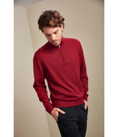 Alpaka Herren Strick Pullover ALBERT KUNA Essentials : Farbe / Gr - vermouth-H120195