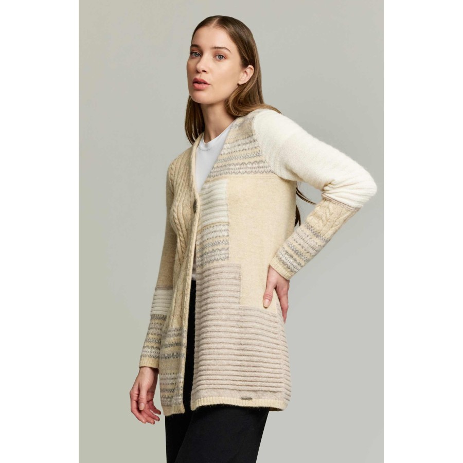 Alpaka Cardigan YSADORA aus 100% Baby Alpaka : Farbe / Gr - alaska-XXC0002