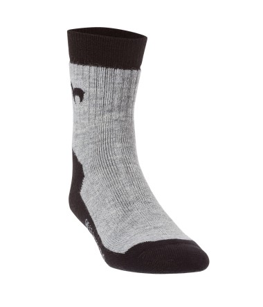 Alpaka Socken TREKKING aus Alpaka-Wolle-Mix : Farbe / Gr - schwarz-grau