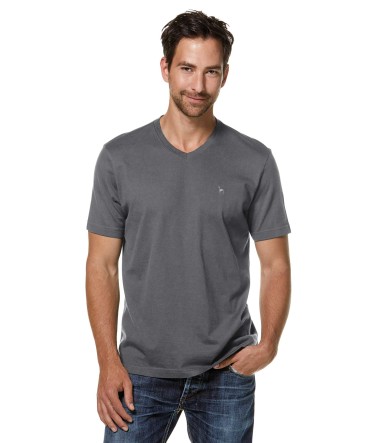T-Shirt V-NECK aus 90% Bio-Baumwolle & 10% Royal Alpaka