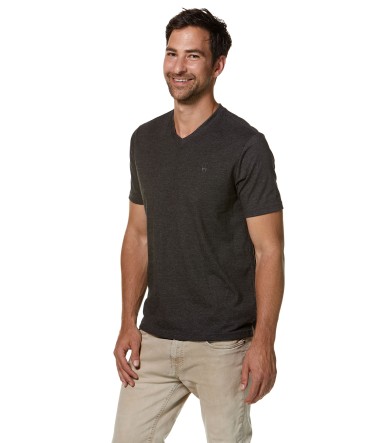 T-Shirt V-NECK aus Royal Alpaka-Baumwoll-Mix