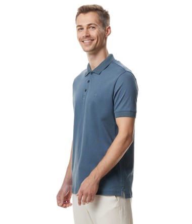 Polo Shirt BASIC HERREN aus 100% Bio-Pima-Baumwolle : Farbe / Gr - orion-blau