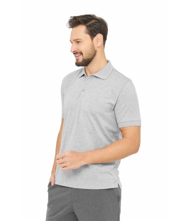 Polo Shirt BASIC HERREN aus 100% Bio-Pima-Baumwolle : Farbe / Gr - grau