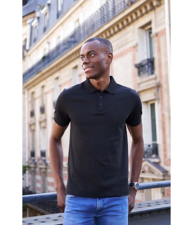 Polo Shirt BASIC HERREN aus 100% Bio-Pima-Baumwolle : Farbe / Gr - schwarz