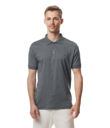 Polo Shirt BASIC HERREN aus 100% Bio-Pima-Baumwolle : Farbe / Gr - graphitgrau