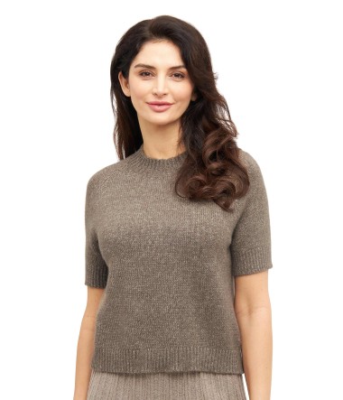Alpaka Kurzarm-Pullover PACA