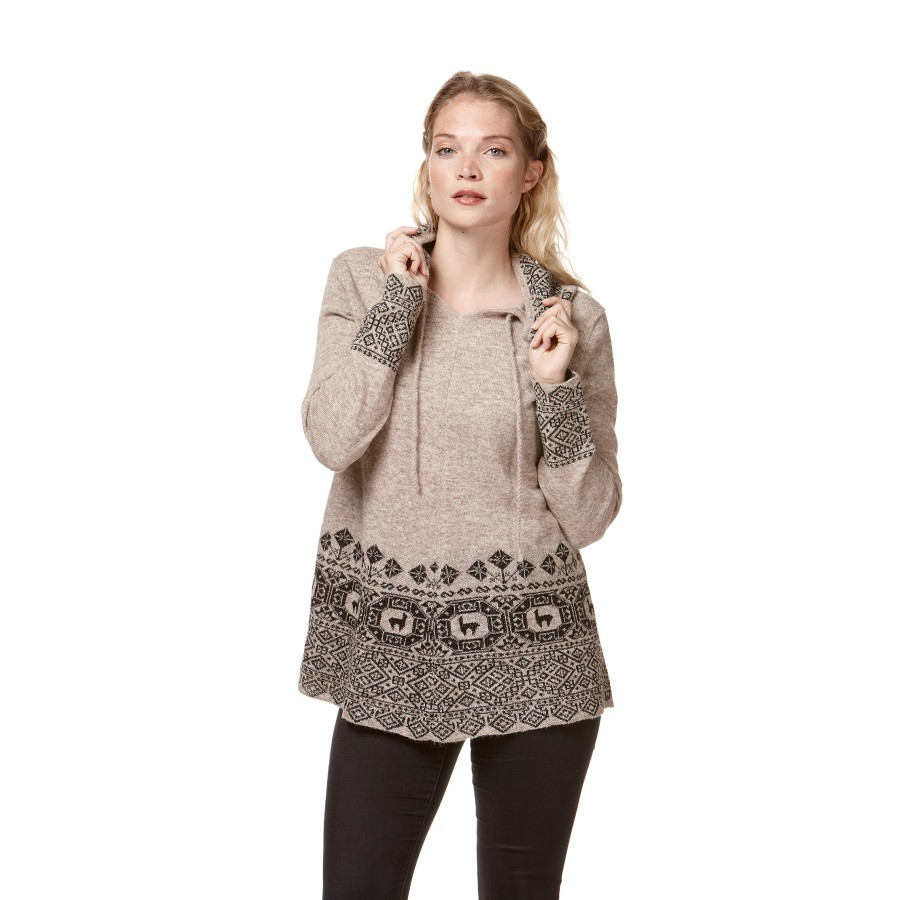 Alpaka Pullover DIVINO aus 100% Baby Alpaka : Farbe / Gr - sand