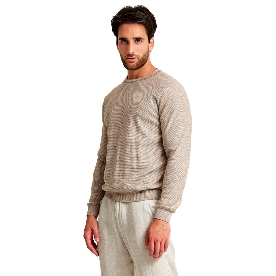 Alpaka Pullover WALBURG aus Baby Alpaka Eco & Bio-Baumwolle : Farbe / Gr - arcilla-XXC0002