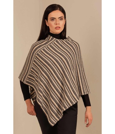 Alpaka Poncho UNEVEN aus 100% Baby Alpaka