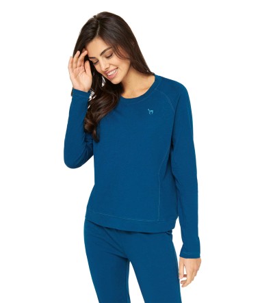 Alpaka Pyjama Damen Sweatshirt DREAMLINE aus...