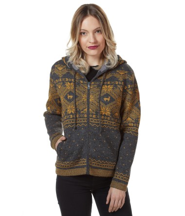 Alpaka Strickjacke ANDEN ROCA aus 100% Alpaka