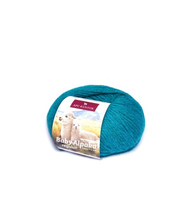 Alpaka Wolle REGULAR | 50g | 100% Baby Alpaka | 36 Farben : Farbe / Gr - 47 petrol melange on