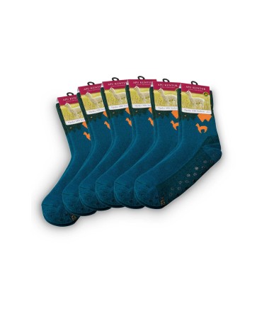 Alpaka Socken ABS 6er Pack mit 52% Alpaka & 35% Wolle