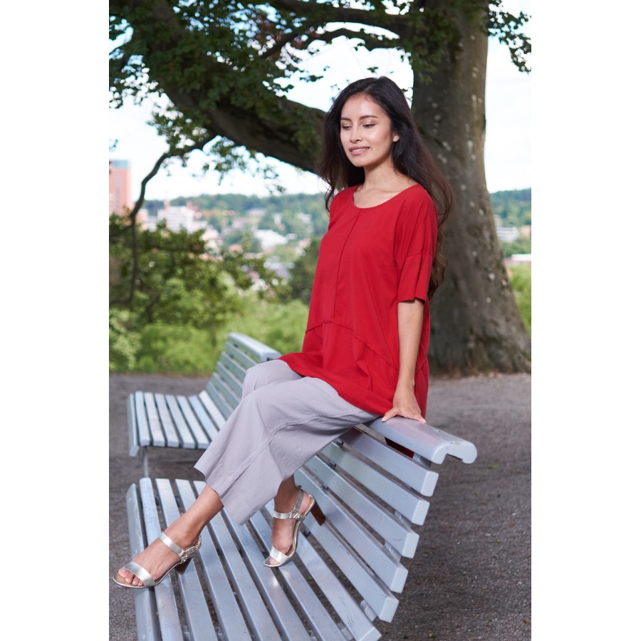 Culotte-Hose GRACE aus 100% Pima Bio Baumwolle : Farbe / Gr - sand-grau