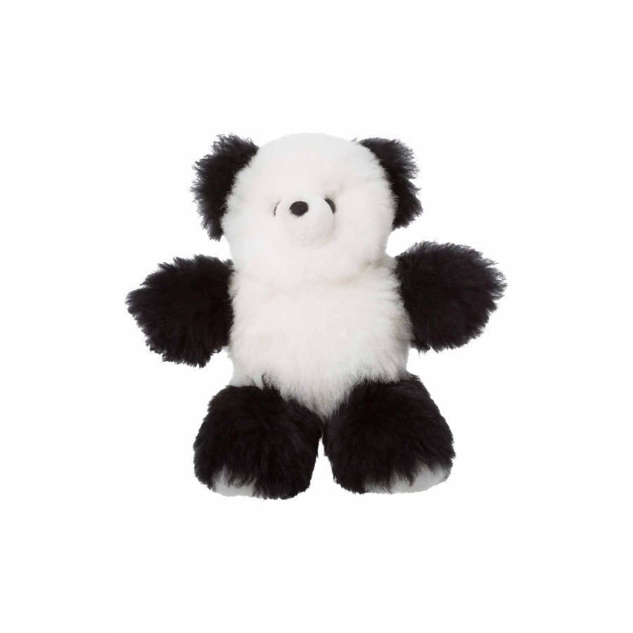 Alpaka Kuscheltier TEDDY (30cm) aus Alpaka Fell : Farbe / Gr - schwarz-weiss