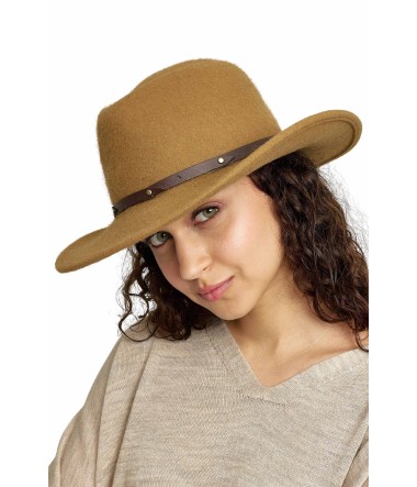 Alpaka Hut PATRIOT für Herren und Damen gefilzt Fedora Stil von KUNA : Farbe / Gr - camel-XXECAME