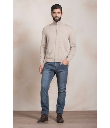 Alpaka Herren Basic Strickjacke ANDREAS KUNA Essentials