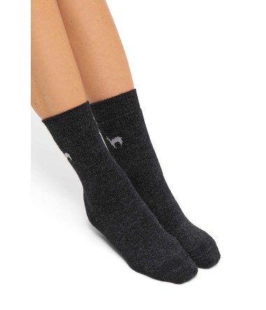 Alpaka Socken TREKKING aus Alpaka-Wolle-Mix : Farbe / Gr - anthrazit
