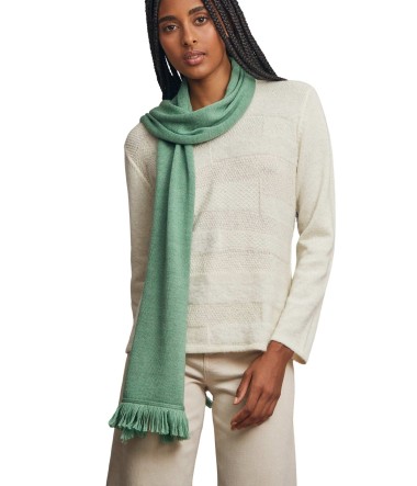 Alpaka Schal WOLYN aus 100% Baby Alpaka : Farbe / Gr - basil-T4A0153