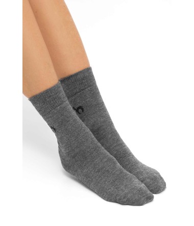 Alpaka Socken 6er Pack BUSINESS aus Alpaka-Wolle-Mix : Farbe / Gr - grau