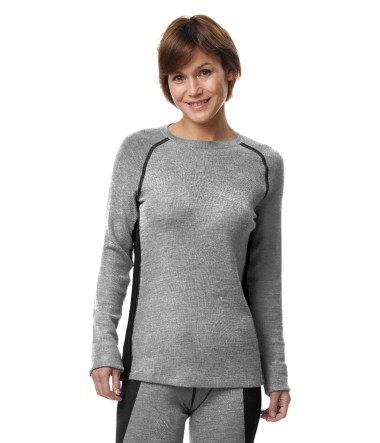 Thermo-Langarm-Shirt St. MORITZ für Damen mit Alpaka-Mix : Farbe / Gr - grau