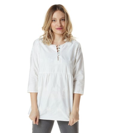 Bluse ALEXANDRA aus 100% Bio Pima Baumwolle