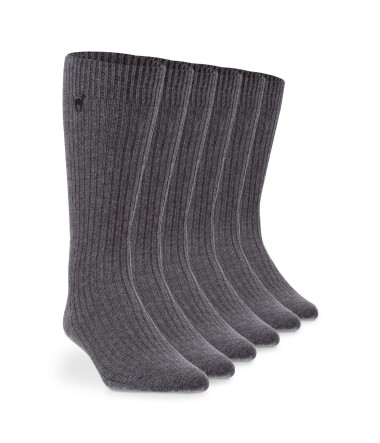 Alpaka Socken PREMIUM 6er Pack aus 70% Baby Alpaka & 25% Baumwolle : Farbe / Gr - grau