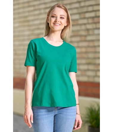 Kurzarm T-Shirt aus 100% Bio Pima Baumwolle : Farbe / Gr - summer-green
