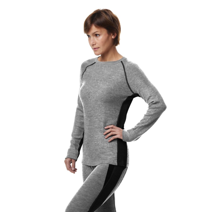 Thermo-Langarm-Shirt St. MORITZ für Damen mit Alpaka-Mix : Farbe / Gr - grau